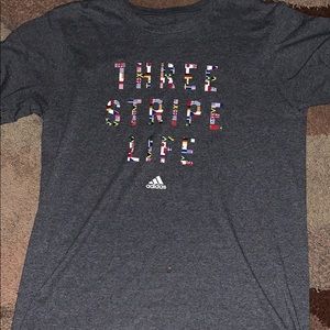 Adidas 3 stripe life shirt